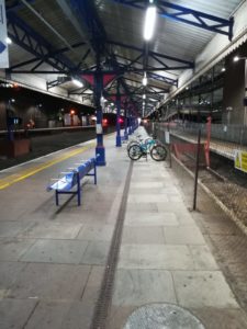 Replacement lighting installation to railway platforms at High Wycombe railway station.