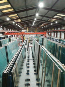 Glass processing factory benefits from new LED lighting installation in Bradford.