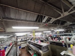 LED factory lighting installation offers significant savings for ABY Knitwear, Manchester.