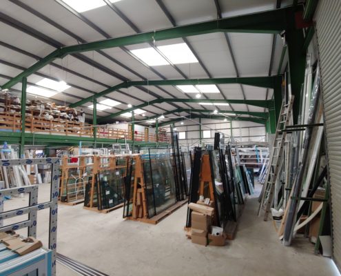 Safer manufacturing conditions under new LED lighting installed for Lytham Windows, Lancashire.
