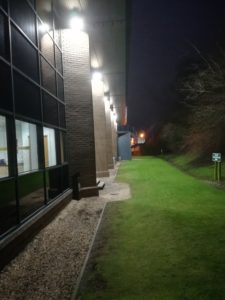Grounds LED lighting installation to the office headquarters of Cala Homes in Edinburgh, Scotland.