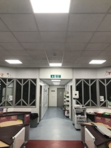 New LED panels brighten up the communal area at Dene House Primary School in Peterlee, County Durham.