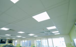 Crisp, bright LED lighting helping to improve learning conditions at a Manchester school.