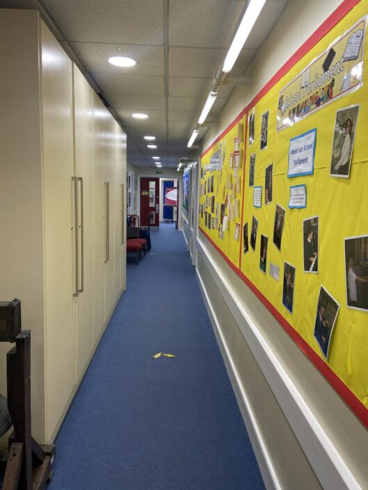Moordown St Johns Primary School, Bournemouth, Dorset - Corridor After LED Lighting Installation