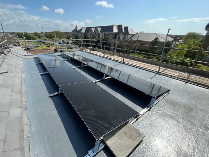 Domestic solar panel installation to a home in St Annes, Lancashire.