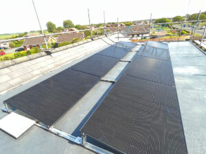 Domestic solar panel installation to a property in St Annes, near Blackpool.