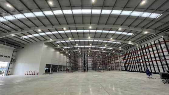 All areas of the hangar are well lit by the LED high bays