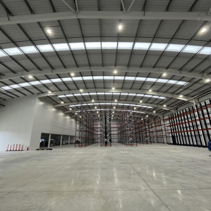 All areas of the hangar are well lit by the LED high bays